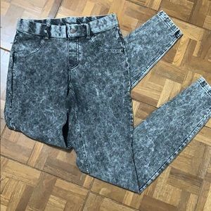 Black and white marbled jeggings